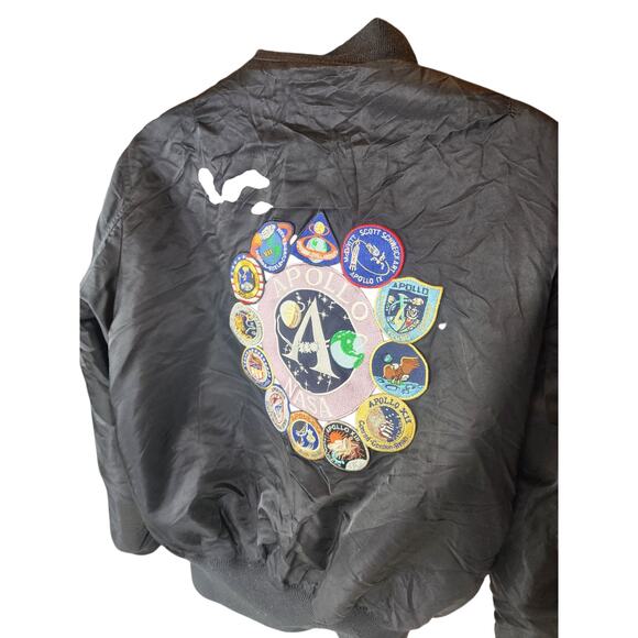 Alpha Industries NASA Apollo MA-1 Bomber Jacket Large Flight USAF Space Aviation - Picture 12 of 16